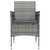  3 Piece Patio Dining Set with Cushions Gray and Black A949-3099287