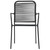  5 Piece Patio Dining Set Cotton Rope and Steel Black A949-48569