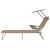  Folding Sun Lounger with Canopy Steel Taupe A949-44297