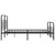  Metal Bed Frame without Mattress with Footboard Black 59.1"x78.7 A949-377137