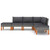  6 Piece Patio Lounge Set with Cushions Poly Rattan Gray A949-3059713