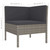  6 Piece Patio Lounge Set with Cushions Poly Rattan Gray A949-3056984