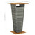  Bar Table Gray 23.6"x23.6"x43.3" Poly Rattan and Solid Acacia Wood A949-313464