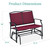 2 Seat Mesh Patio Loveseat Swing Glider Rocker with Armrests in Burgundy Red Q280-BUBLA94992