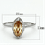 TS098 - Rhodium 925 Sterling Silver Ring with AAA Grade CZ  in Champagne A874-TS098