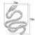 3W138 - Rhodium Brass Ring with AAA Grade CZ  in Clear A874-3W138