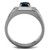 TK1929 - High polished (no plating) Stainless Steel Ring with Synthetic Synthetic Glass in Montana A874-TK1929