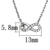 3W418 - Rhodium Brass Necklace with AAA Grade CZ  in Clear A874-3W418