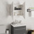  Bathroom Cabinet with Round Mirror&LED White 18.5"x18.5"x6.9 A949-345583
