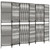  Room Divider 6 Panels Gray Poly Rattan A949-365402