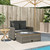  Patio Sofa with Cushions 2-Seater Gray Poly Rattan&Acacia Wood A949-365142