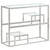  Console Table Silver Stainless Steel and Tempered Glass A949-350009