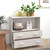  Sideboard HAMAR White 33.5"x13.8"x31.5" Solid Wood Pine A949-340497