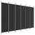  6-Panel Room Divider Black 118.1"x78.7" Fabric A949-350193