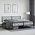  Metal Bed Frame without Mattress with Footboard Black 76"x79.9 A949-374461