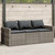  Patio Sofa with Cushions 3-Seater Gray Poly Rattan A949-366343
