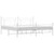  Metal Bed Frame without Mattress with Footboard White 76"x79.9 A949-374412