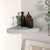  Floating Corner Shelf Gray 9.8"x9.8"x1.5" MDF A949-323901