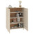  Shoe Cabinet HAMAR Honey Brown 33.5"x15.7"x42.5" Solid Wood Pine A949-340516