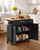  Kitchen Island Cart with Storage, 42.28 in Wide Mobile Rolling Storage Island on Swivel Wheels, wi E415-CFD1C2M09MKZILU8I001V0