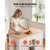  Kitchen Island Cart with Storage, 45.67 in Wide Mobile Rolling Storage Island on Swivel Wheels, wi E415-CFD2C2M11MKZCUF36001V0