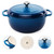6 Quart Large Blue Enamel Cast-Iron Dutch Oven Kitchen Cookware Q280-BLRQ8900