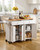  Kitchen Island Cart with Storage, 47.64 in Wide Mobile Rolling Storage Island on Swivel Wheels, wi E415-CFD2C4M10MKZNLHCS001V0