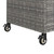  Bar Cart with Drawer Gray 39.4"x17.7"x38.2" Poly Rattan A949-316664