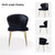 Black Velvet Upholstered Wingback Accent Side Chair w/ Gold Metal Legs Q280-BLVSCWB83521763