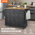  Kitchen Island Cart, 43" Wood Top Mobile Carts with Storage Cabinet, Rolling Table with Drop Leaf, E415-QFBYDKCFD2XJ6INJTV0