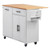  Kitchen Island Cart with Storage, 46.06 in Wide Mobile Rolling Storage Island on Swivel Wheels, wi E415-CFD1C3M10MKZIFL9W001V0