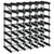  Wine Rack for 42 Bottles Black Solid Pine Wood A949-325915