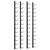  Wall Mounted Wine Racks for 12 Bottles 2 pcs Black Iron A949-282467