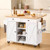  Kitchen Island Cart, with Solid Wood Top and Storage Cabinet, Mobile Rolling Table with Drop Leaf, E415-BFBYDKCFDBS2K4K0T001V0