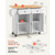  Kitchen Island Cart with Storage, 43.58 in Wide Mobile Rolling Storage Island on Swivel Wheels, wi E415-CFD2C4M09MKZBP5K7001V0