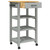 Kitchen Trolley MONZA 18.9"x15.7"x34.8" Solid Wood Pine A949-376080