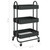  3-Tier Trolley Black 16.9"x13.4"x31.1" Steel A949-335865