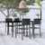  5 Piece Patio Dining Set Black A949-3099277