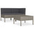  3 Piece Patio Lounge Set with Cushions Poly Rattan Gray A949-310188