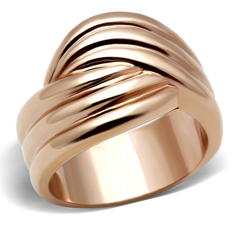 GL209 - IP Rose Gold(Ion Plating) Brass Ring with No Stone A874-GL209