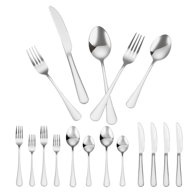  30-Piece Silverware Set, Food-Grade Stainless Steel Flatware Utensils, Mirror Finished Cutlery Set E415-430BXGCJTZBXZMV36V0