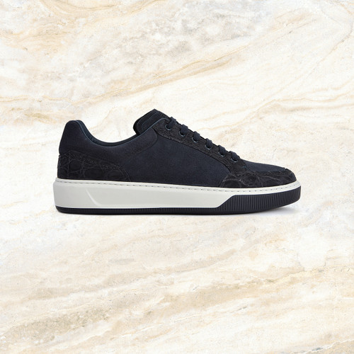 Dark navy “Roll Bagged Seam” sneakers