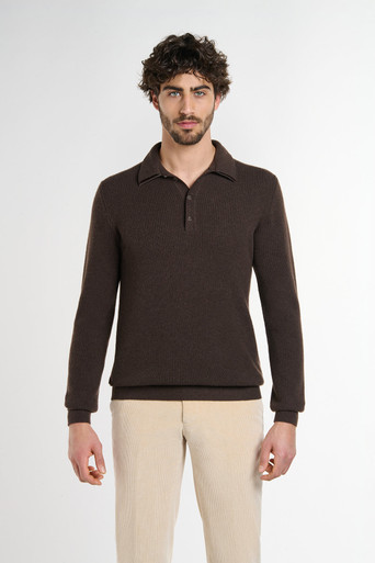 Black polo shirt, "Vanisé Express" jacquard weave, crocodile detail