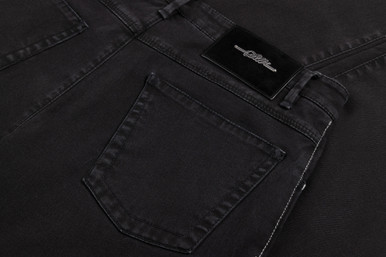Black jeans, "ZILLI Poem" embroidery