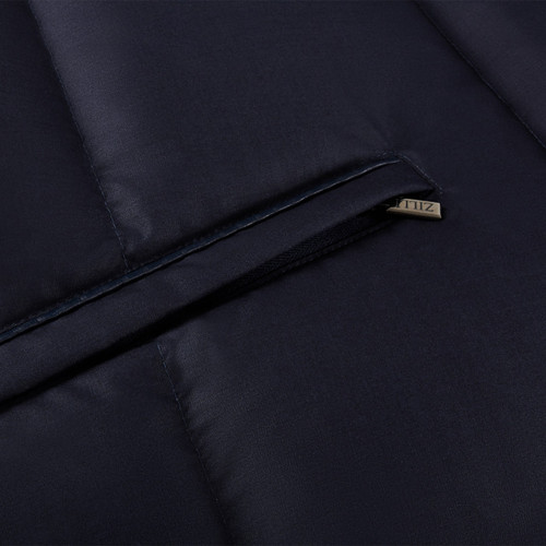 Navy sleeveless padded coat