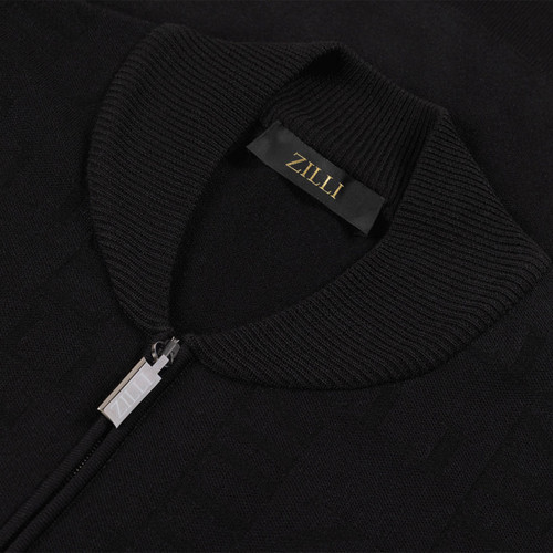 Zipped tracksuit with ZILLI "Cross paly" pattern