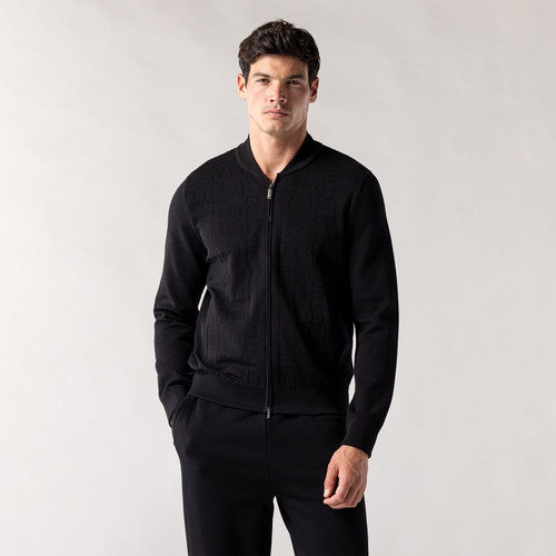 Zipped tracksuit with ZILLI "Cross paly" pattern