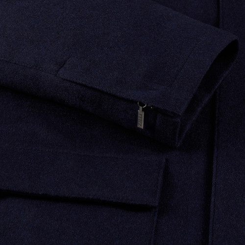 Navy hooded parka