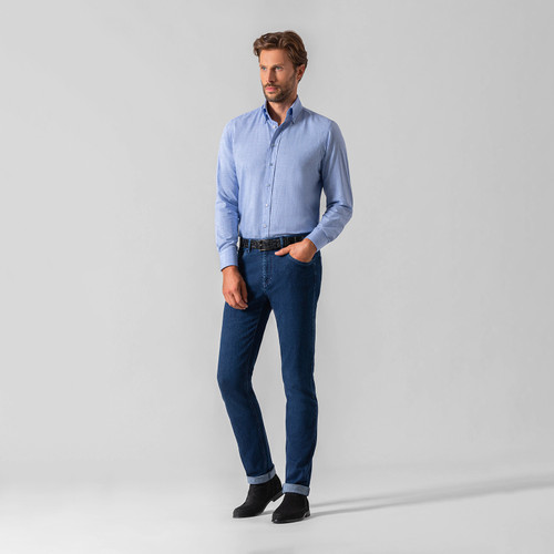 Blue jeans, navy "Micro Griffon" embroidery
