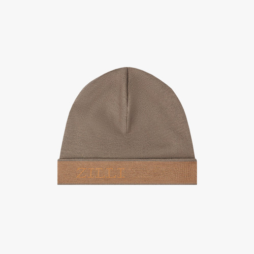 Taupe and beige beanie